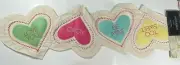 Cynthia Rowley NEW!!! Valentine's Day Heart Fabric Table Runner Sweetheart CUTE!