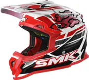 SMK Tribou, motocross helmet , color: Red/White/Black , size: XL