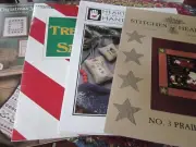 CSA-11, Christmas cross stitch patterns, Lot of 5 charts, gently used,