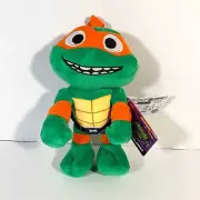 TMNT Mutant Mayhem Michelangelo Plush Stuffed Animal NEW 8" Mattel