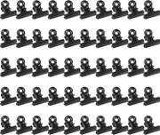 50 Pieces Metal Hinge Clips, Black Bulldog Clips With Strong Spring 22mm Metal Letter Clips Small Paper Clip Clamp For Files Food Bags Photo