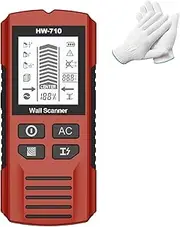 Copenrain Multi-Function Handheld HD LCD Display Wall Metal Detector,6-in-1 Portable Wall Detector Scanner,High Sensitivity Sensor for Detecting Metal, Cables, Wood (Red)