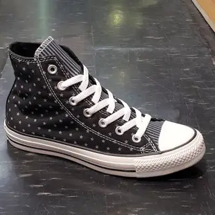 Converse Chuck Taylor All Star 黑色 條紋 滿版 星星 帆布 高筒 帆布鞋 145526C