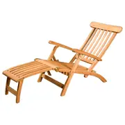 Florida Teak Deck Chair, Raw