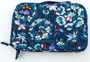 Vera Bradley Large Blush and Brush Make-Up Case in Floral Bursts. NWT