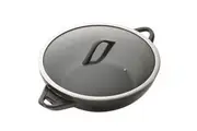 Baccarat iD3 CS Hard Anodised Non Stick Wok with Lid & Never Hot Handles 36cm