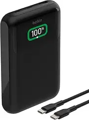 Belkin BoostCharge 3-Port Laptop Power Bank 20K w/USB-C & USB-A Ports, Fast Charge USB-C Power Delivery, Portable iPhone Charger for MacBook, iPhone 15 Series, iPad Pro, Galaxy S24, & More - Black