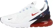 [Nike] Men's Air Max 270 White/Chile Red-Midnight Navy (DJ5172 100) - 14