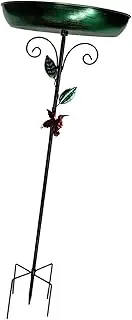 Garden Birdbath Bowl with Stake Simple Assembly for Yard Patio Lawn Decoration