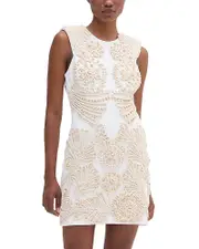 PatBO Dune Rope Trim Mini Dress