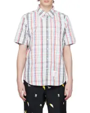 Thom Browne Checkered Short-Sleeve Shirt 3 White