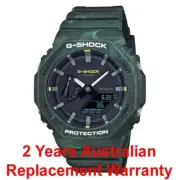 CASIO G-SHOCK CARBON GA-2100 GA-2100FR-3A CASIOAK WATCH FOREST GREEN 2Y WARRANTY