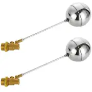2 Pack Stainless Steel Float Ball Valves 3/4 Inch Thread Float Valve for Water