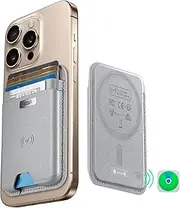 ESR for MagSafe Wallet with Find My Functionality, 5 Cards Holder, Strong Magnetic Wallet for iPhone, Wallet Tracker, for iPhone 16/15/14/13/12 Series, Not for 13/12 Mini, Grey
