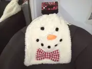 RARE! FAO SCHWARZ ADORABLE SNOWMAN EXTRA LARGE GIFT PRESENT SACK NEW WITH TAG