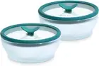 Microwave Cookware Set 2-Piece, Glass, Microwave Safe, Steamer & Rice Cooker, Si