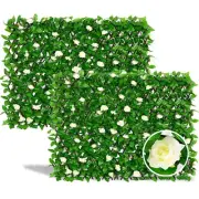 Expandable Fence Privacy Screen for Balcony Patio Garden Faux Ivy Fencing Panel