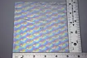 1101.32 - 5" x 5" IRIDIZED PATTERN ON CLEAR BULLSEYE 3mm THICK GLASS 90 COE