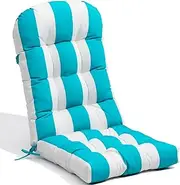 Crestlive Products Adirondack Chair Cushion Outdoor Rocking Chair Cushions Waterproof Fade Resistant 50x20x4 Inch High Back Patio Thick Replacement Cushions Blue Stripe