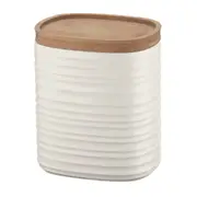 Guzzini Earth Tierra 12.3cm/1L Container/Storage Jar w/ Bamboo Lid Medium White