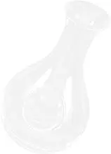 BRIGHTFUFU 385ml Creative Shape Wine Decanter Glass Wine Container Simple Design for Home Restaurant Bar