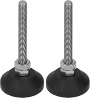 Nutriess, Furniture Glide, Swivel Leveling Mounts, Adjustable, Nylon, Rubber Base, M6 Thread, 2PCS, 50mm Height, 30mm Base, for Home, Office, Equipment Stability