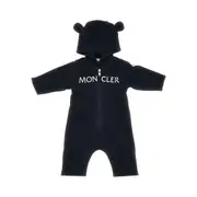 [MONCLER] MONCLER Fleece hooded romper suit Kids 1-3M 1-3M Blue