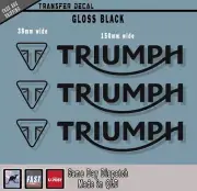 Triumph style Black STICKERS DECALS X 6 Vinyl cut Tank Window