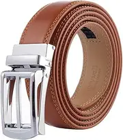 [Tonywell] Mens Leather Belt 30mm Wide Ratchet Belt with Automatic Buckle Size Adjustable …