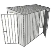 Build-A-Shed 1.2 x 3.0 x 2.0m Skillion Single Hinged Side Door Shed - Zinc