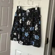 Amazon Black Floral Polka Dot Plus Size Skort 5x (3x)