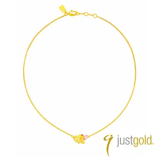 【Just Gold 鎮金店】HELLO KITTY鬱金香 黃金項鍊