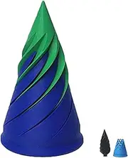 Impossible Pyramid Passthrough Sculpture,3D Printed Spiral Cone Fidget Toy,Mini Vortex Thread Illusion Small Fidget Toys, Pyramid Passthrough Sculpture (Green 1 PCS)