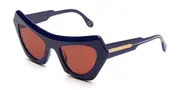 Marni Devil's Pool 3627 J8Z Women’s Sunglasses Blue Size 56