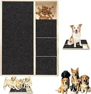 Dog Emery Board Scratcher Treat Box, 13.78 * 9.84In Dog Nail Scratch Board, Wooden Snack Case Pet Scratch Filing Pad, for All Dogs