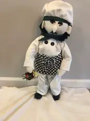 New!! Italian Or French Chef. Handcrafted. Stuffed Posable Doll. 22”. Great Gift
