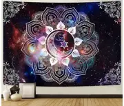 Likiyol Moon Star Tapestries Celestial Galaxy Starry Tapestry Psychedelic Trippy