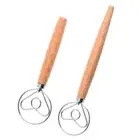 Stainless Steel Bread Mixer Handheld Dough Whisk Kitchen Baking Mixing Tool