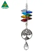 Small tree of life crystal suncatcher chakra suncatchers car mirror crystals