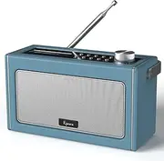 DAB/DAB+ & FM Radio Portable Bluetooth Speaker, Rechargeable Digital Radio with USB Charging for 15 Hours Playback DAB Radio with Bluetooth Stereo Speakers
