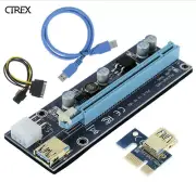 PCI Express Riser Card USB 3.0 Cable PCI-E 1X to 16X Extender PCIe Adapter