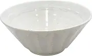 Premium Noodle Craftsmen Dish, Shogi Shape, Ramen Donburi, White Powdered (Diameter 8.5 inches (21.7 cm), Height 3.5 inches (9 cm), Weight 24.7 oz (700 g), Capacity 1,500 cc), Mino Ware, Made in