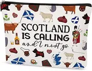 SEAOYOZO Italy Travel Gift Makeup Bag Nashville Lover Gifts Cosmetic bag Scottish Zipper Pouch for Traveller Women Friends Sister, scottish gifts, Small, Scotland Gift Makeup Bag