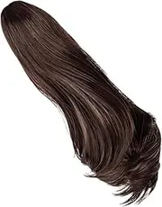 IWOWHERO Synthetic Tail Hair Extension Wavy Ponytail Clip-black Women Long Wavy Extensions Easy to Use