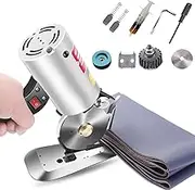 Electric Round Knife Cutting Machine, 200W Electric Cloth Cutting Tool,Handheld Electric Scissors,90Mm Blade Rotary Fabric Cutter,for Multi Cloth, Leather, Wool Cutting(1.8M)