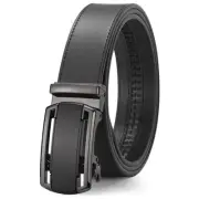 Men's Leather Belts 1 3/8" Automatic Ratchet Belts Adjustable Casual Buckle B...