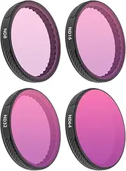 ND Lens Filter Set for DJI Osmo Action 5 Pro/4/3,Multi Coated HD Neutral Density Optical Glass -4 Pack (ND8, ND16, ND32, ND64)