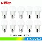 6X/10X LED Bulb Screw/Bayonet 7W-18W Globe Light Cool/Warm White Indoor E27/B22