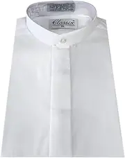 [OmegaTux] Boy’s Banded Collar(Mandarin Collar) Dress Shirt, Non Pleat