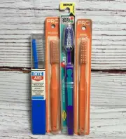 4 Vintage 60s 80s Rite Aid PRO Toothbrush Lot Made in USA NOS Movie Prop